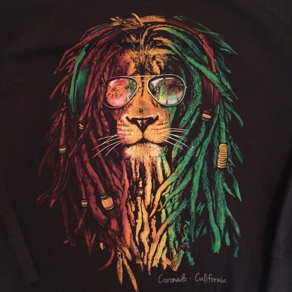 rasta lion hoodie
